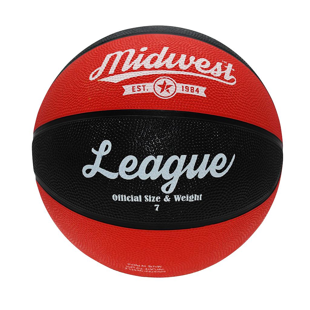 Basketball Midwest League black red size 3, 5, 6, 7