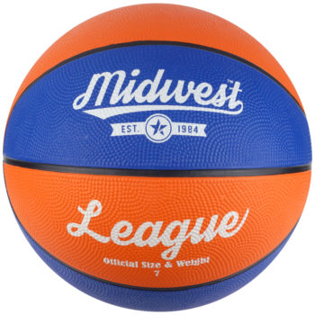 Basketball Midwest League blue orange size 3, 5, 6, 7