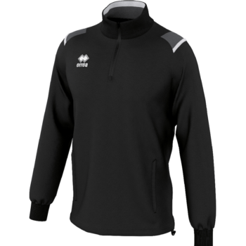 Errea Quarter zip Lar black grey white