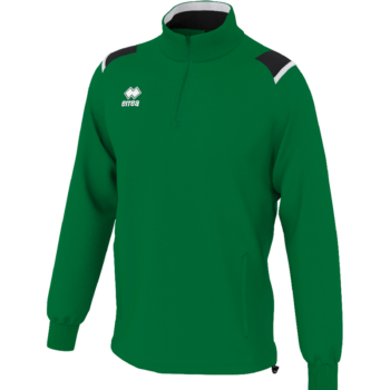 Errea Quarter zip Lar green black white