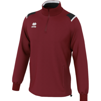 Errea Quarter zip Lar maroon black white