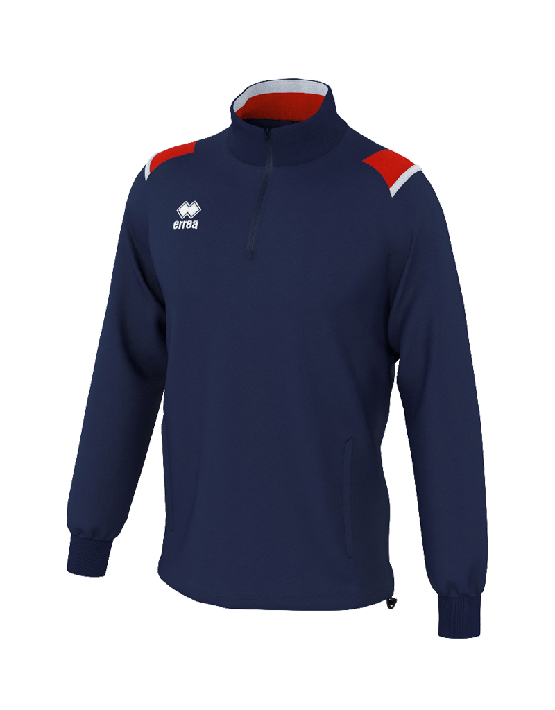 Errea Quarter zip Lar navy red white