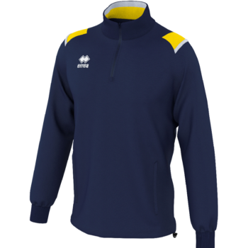 Errea Quarter zip Lar navy yellow white