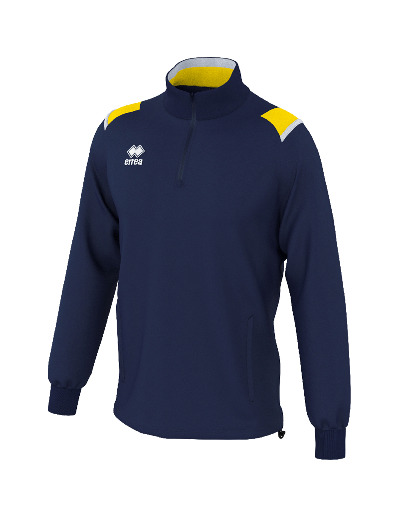 Errea Quarter zip Lar navy yellow white