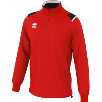 Errea Quarter zip Lar red black white