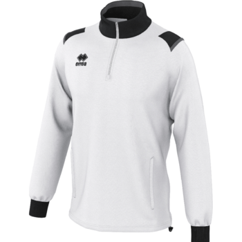 Errea Quarter zip Lar white black grey