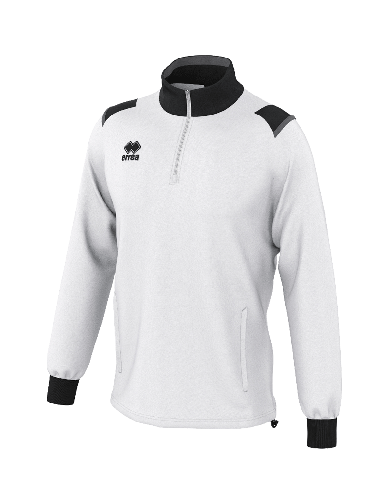 Errea Quarter zip Lar white black grey