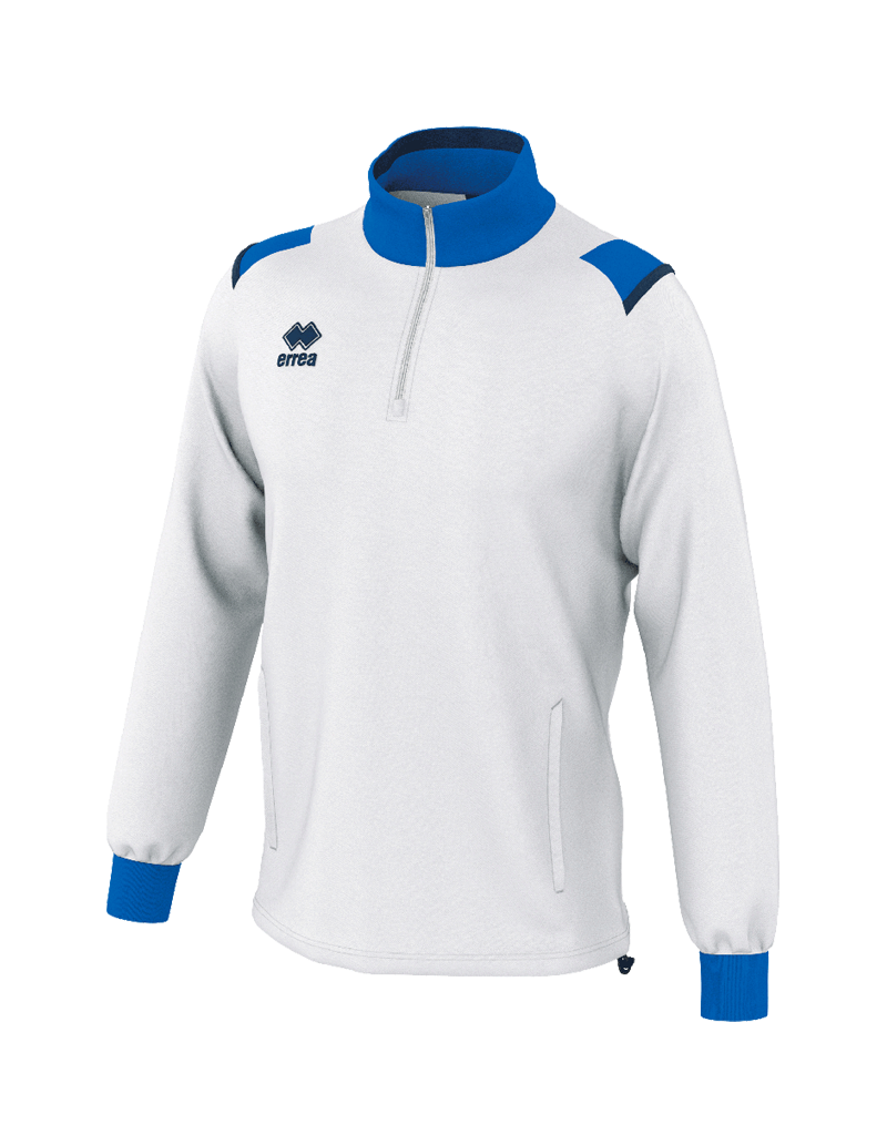 Errea Quarter zip Lar white blue black