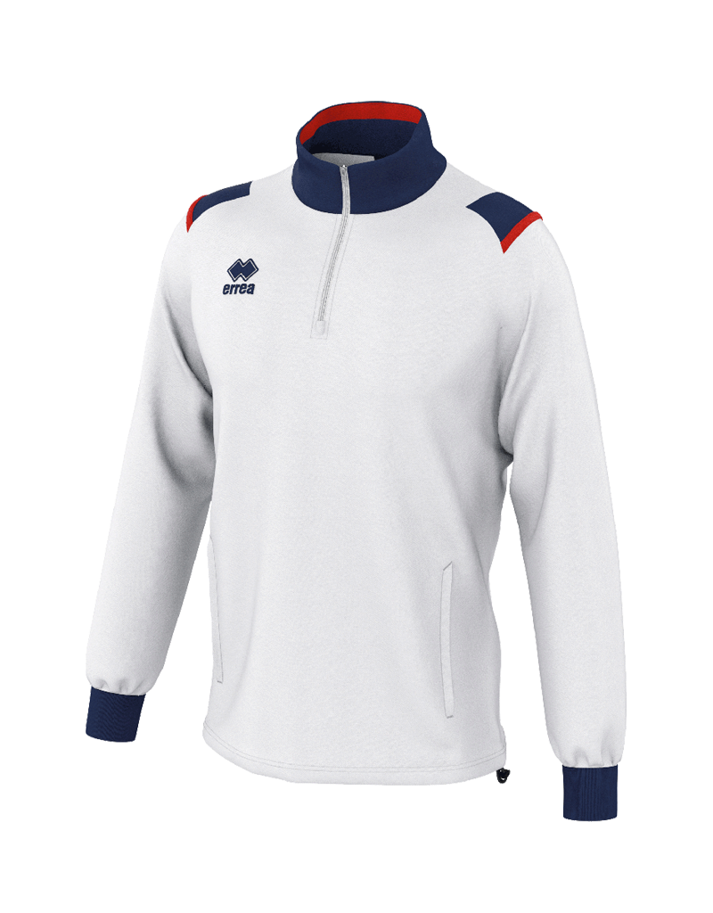 Errea Quarter zip Lar white navy red