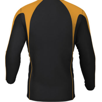 Overhead Quarter Zip fleece lined Black amber