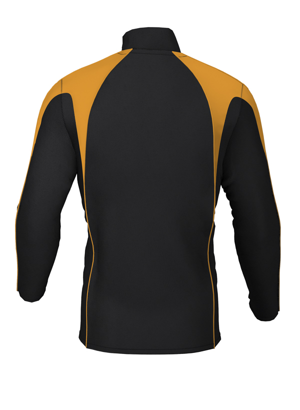 Overhead Quarter Zip fleece lined Black amber