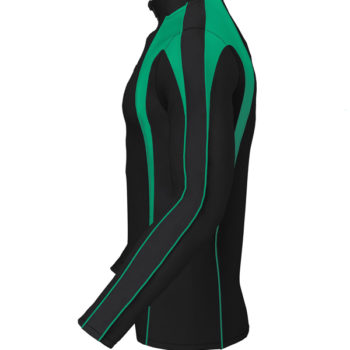 Overhead Quarter Zip fleece lined Black green