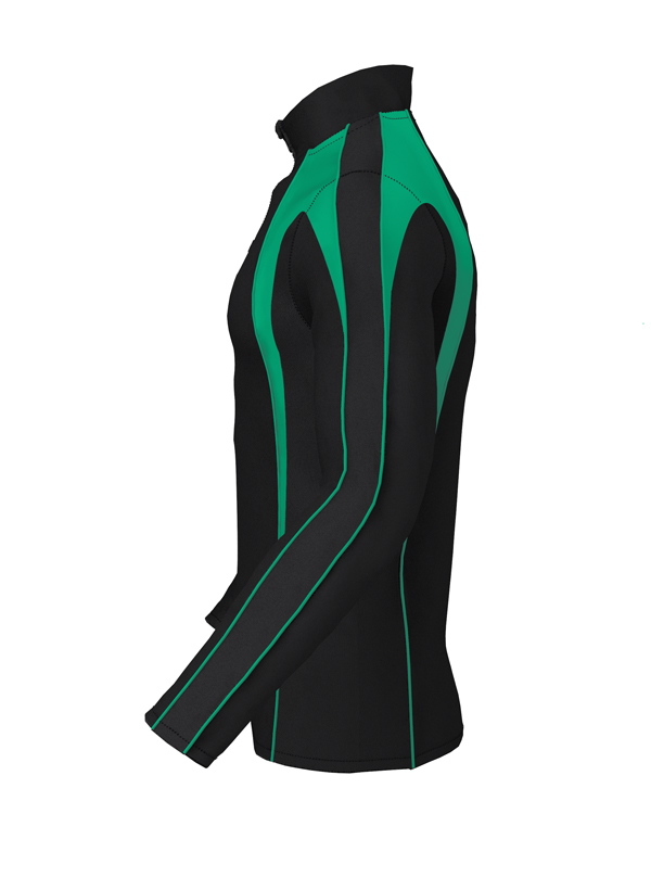 Overhead Quarter Zip fleece lined Black green