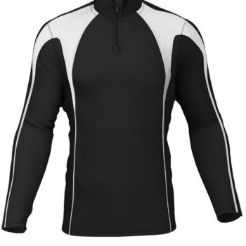 Overhead Quarter Zip fleece lined Black white