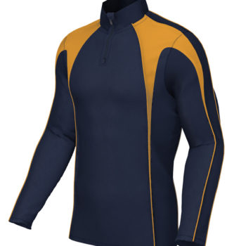 Overhead Quarter Zip fleece lined Navy amber