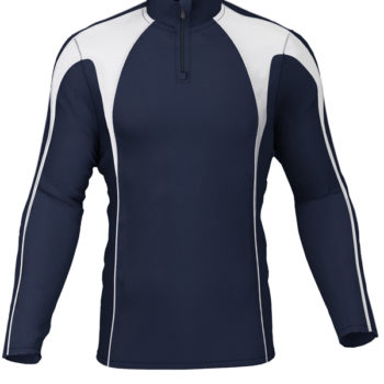 Overhead Quarter Zip fleece lined Navy white