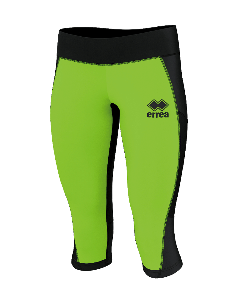 Errea Running Ladies three quarter Tight black flou green