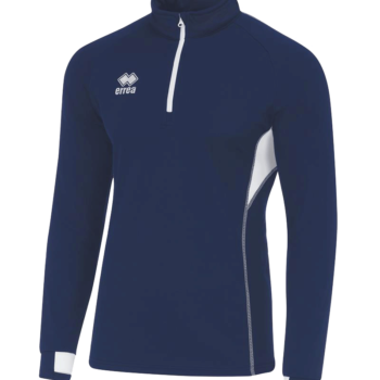 Errea Running Quarter Zip rear zip pocket navy white