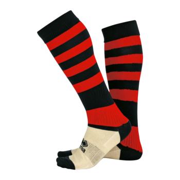 Errea Sock Hooped black red