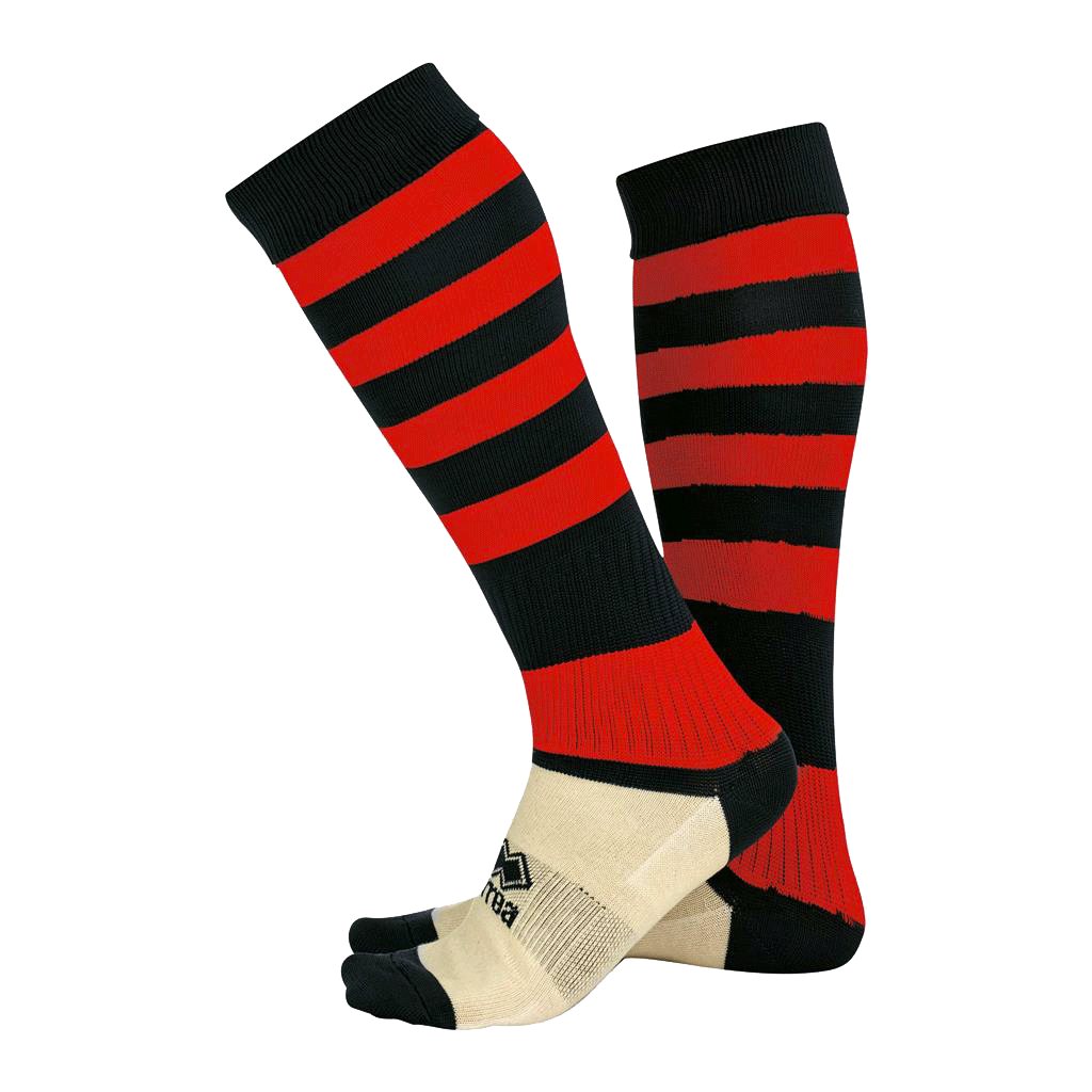 Errea Sock Hooped black red