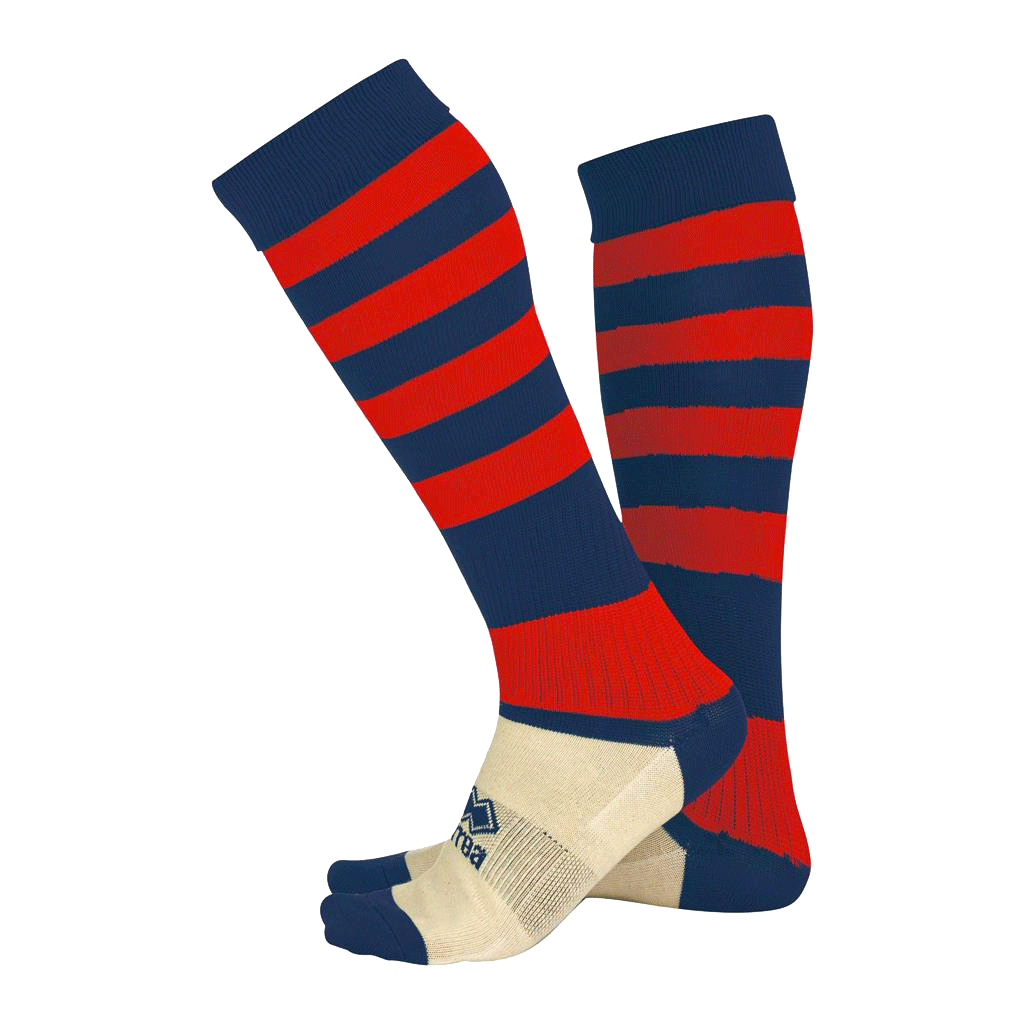 Errea Sock Hooped navy red