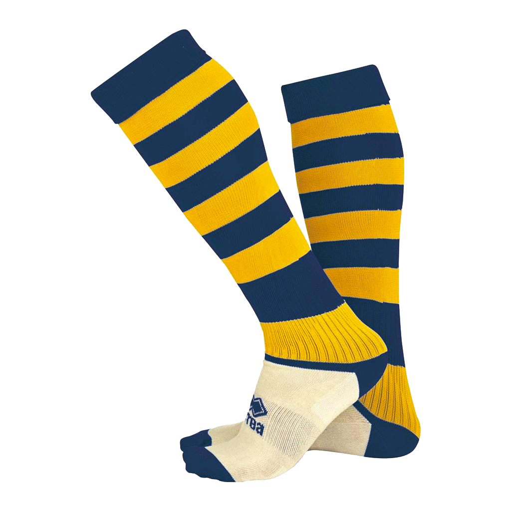 Errea Sock Hooped navy yellow